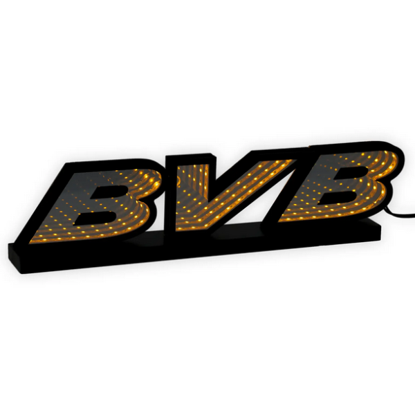 Borussia Dortmund BVB LED-Leuchtschild Gelb 32 cm mit USB-Kabel